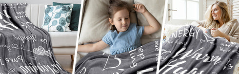 Throw Blanket for Women Men, Warm Hug Gratitude Sympathy Blanket